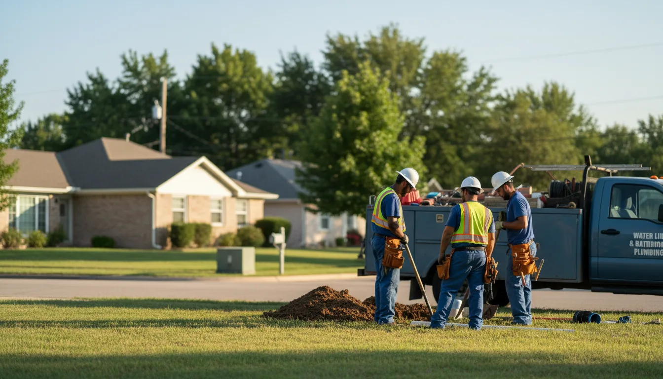 Residential water line and bathroom plumbing service in Webb, IA